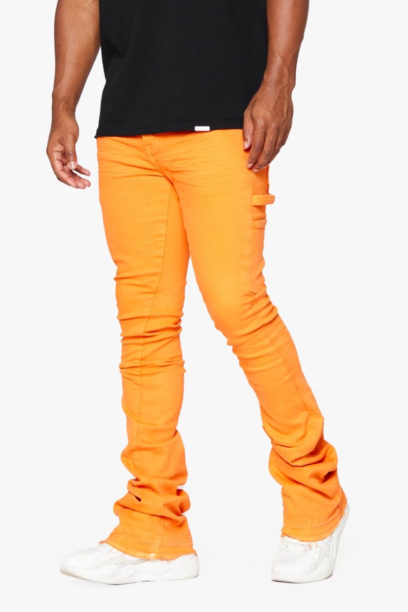 "MR. EXTENDO" STACKED FLARE JEAN ORANGE SUPER "MR. EXTENDO" STACKED FLARE JEAN ORANGE SUPER