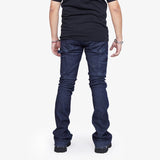 “MR. EXTENDO”  SUPER STACKED FLARE JEAN INDIGO “MR. EXTENDO”  SUPER STACKED FLARE JEAN INDIGO