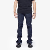 “MR. EXTENDO”  SUPER STACKED FLARE JEAN INDIGO “MR. EXTENDO”  SUPER STACKED FLARE JEAN INDIGO