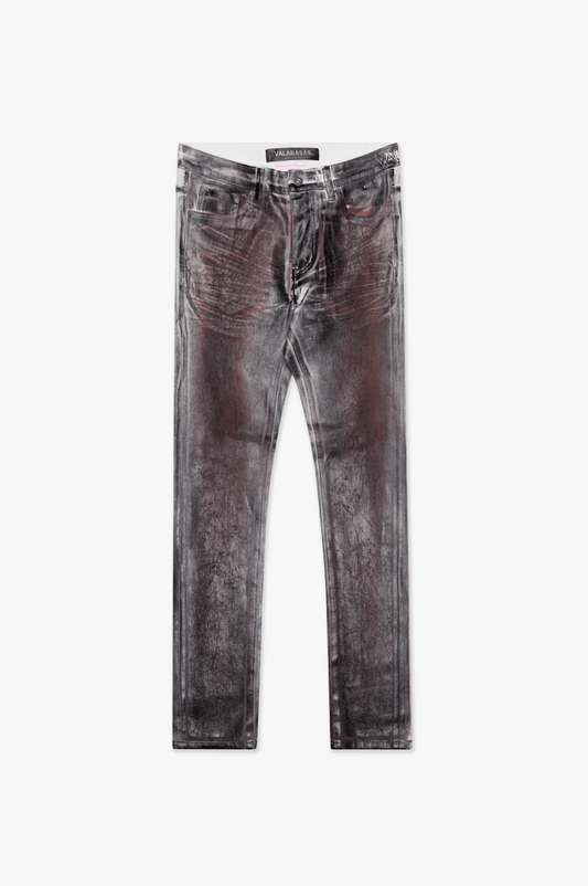 Mr. Flex Skinny Jean Red/White Dirty waxed
