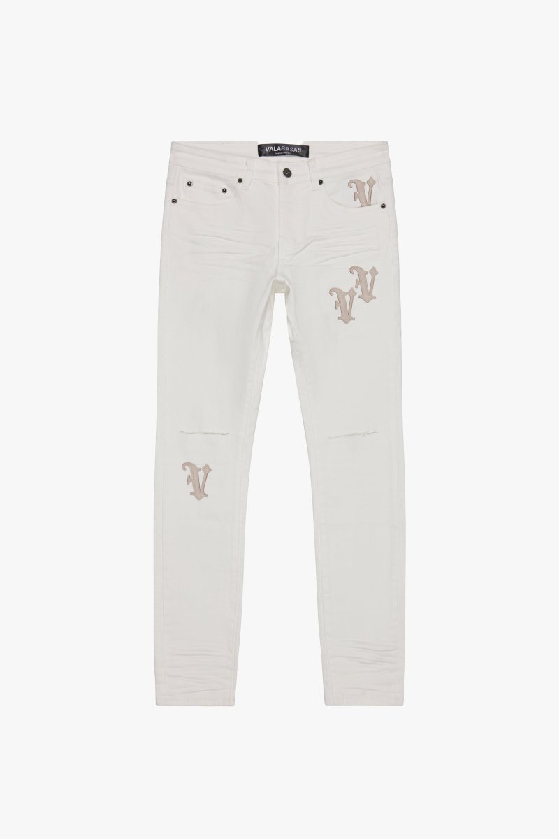 "NIMBUS" SKINNY JEAN WHITE GREEN "NIMBUS" SKINNY JEAN WHITE GREEN