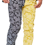 "NOVA BANDANNA" SKINNY JEANS NERO GIALLO "NOVA BANDANNA" SKINNY JEANS NERO GIALLO