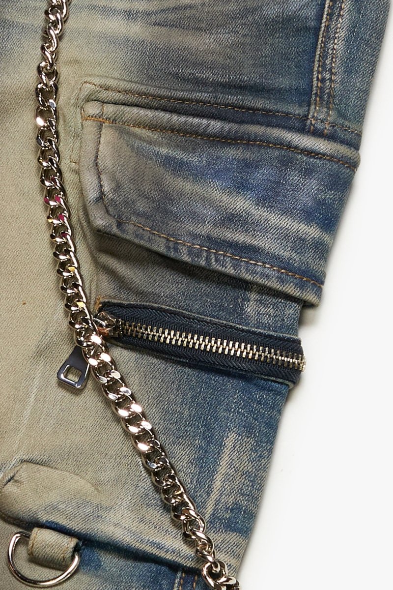 "ONYX" STACKED FLARE DIRTY WASH "ONYX" STACKED FLARE DIRTY WASH