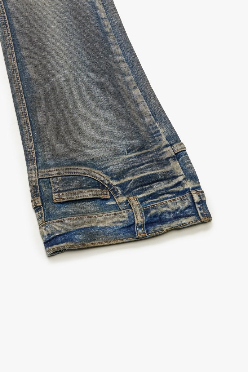 "ONYX" STACKED FLARE DIRTY WASH "ONYX" STACKED FLARE DIRTY WASH