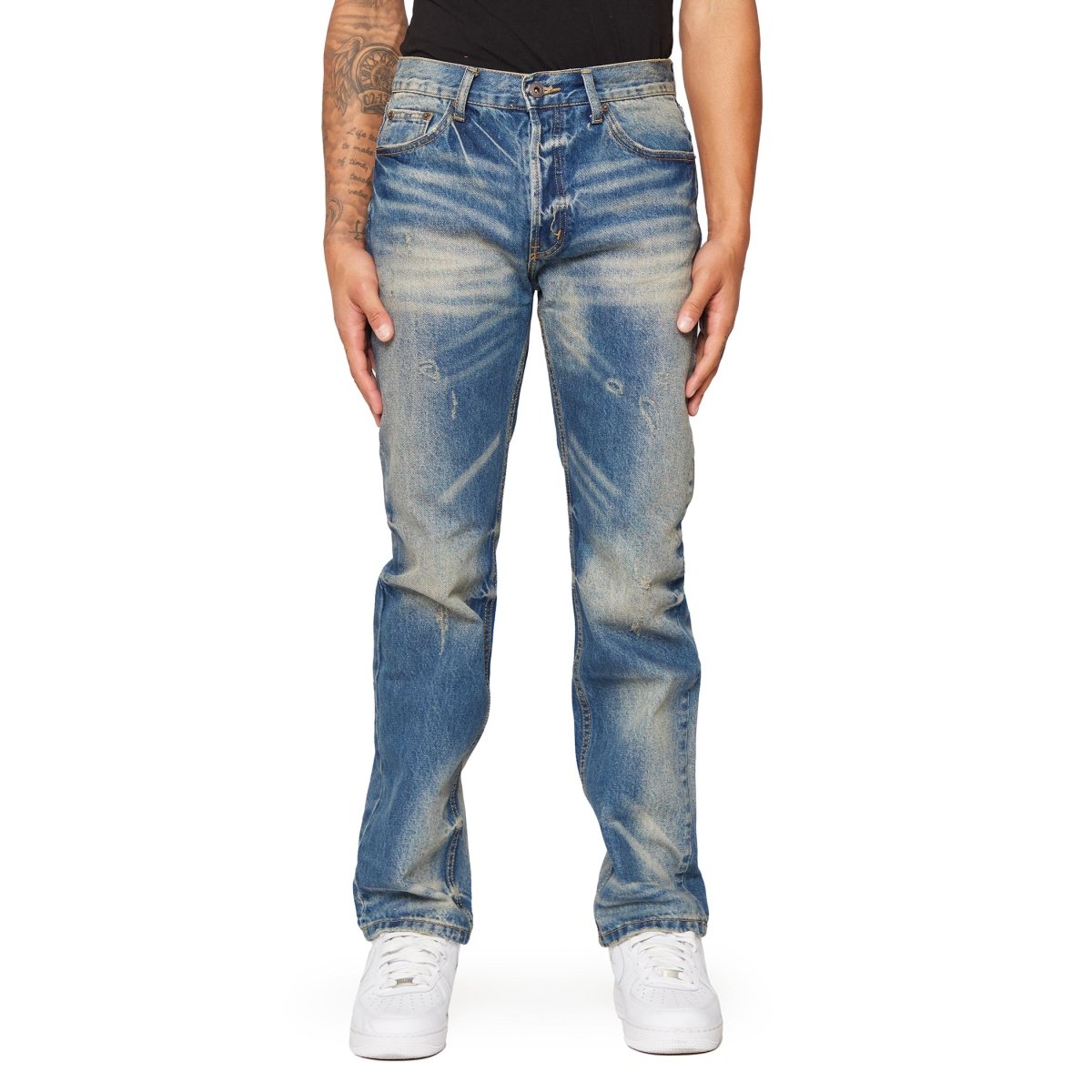 “OUTLAW” STRAIGHT LEG BLU SPORCO “OUTLAW” STRAIGHT LEG BLU SPORCO