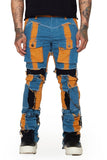 “OVATION” STACKED FLARE JEAN BLUE/WHEAT “OVATION” STACKED FLARE JEAN BLUE/WHEAT