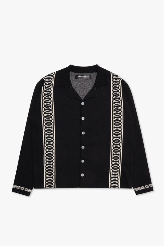 "Paradise" Button Down Black