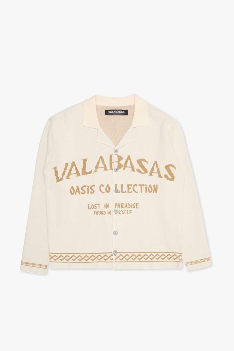 "Paradise" Button Down Cream "Paradise" Button Down Cream