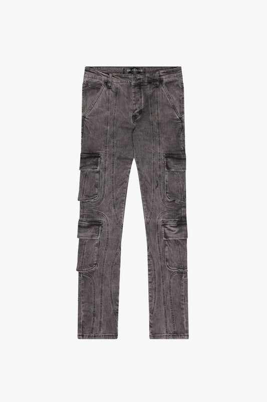 Patchfade Skinny Jean Grey