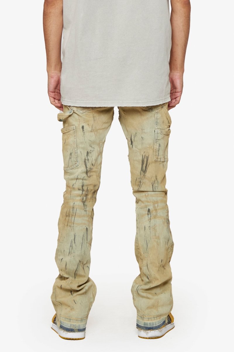 “PATTERSON” STACKED FLARE JEAN LT. KHAKI “PATTERSON” STACKED FLARE JEAN LT. KHAKI