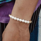 Half & Half Gold Pearl Bracelet Half & Half Gold Pearl Bracelet