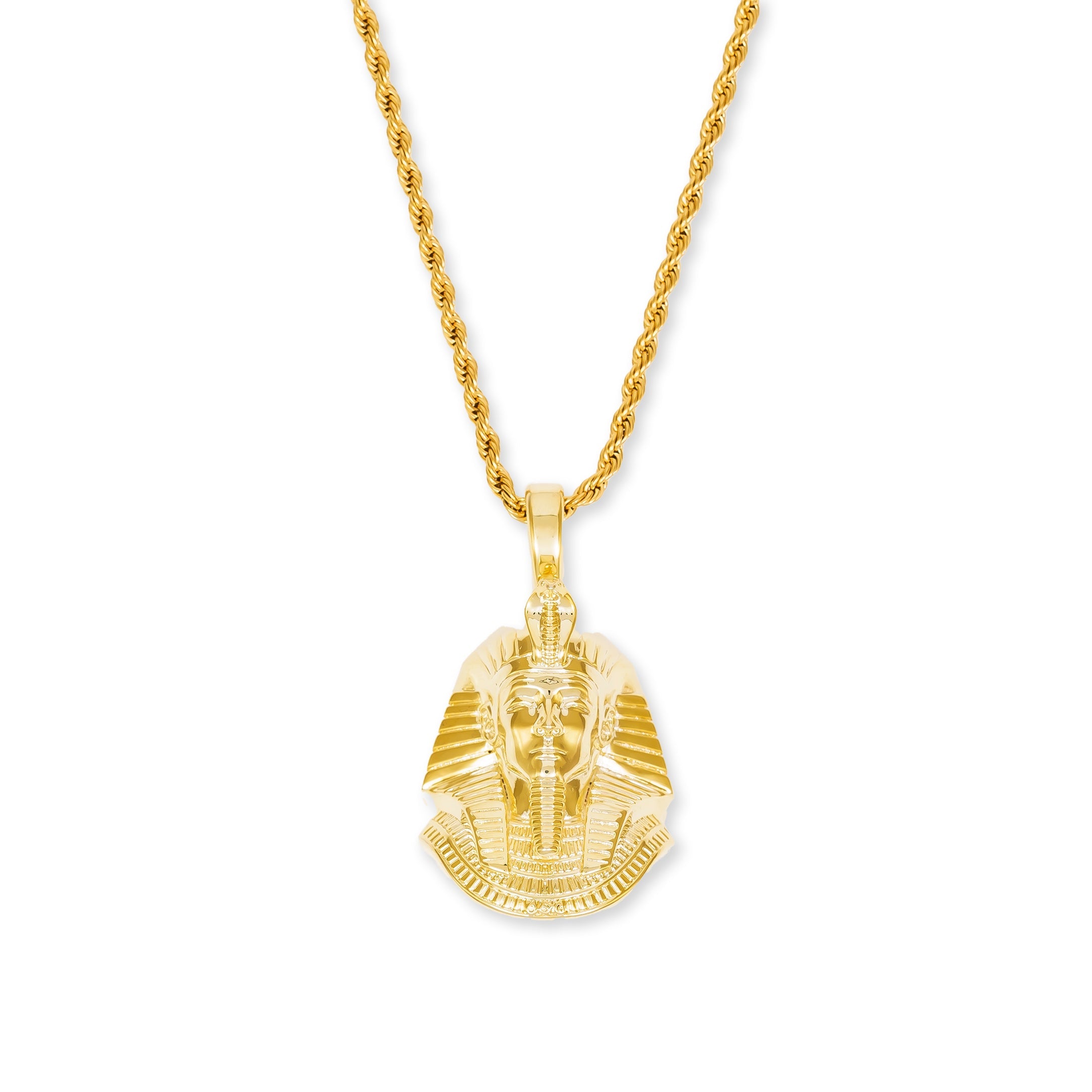 Pharaoh Head V2 Necklace Pendant & Rope Chain Pharaoh Head V2 Necklace Pendant & Rope Chain