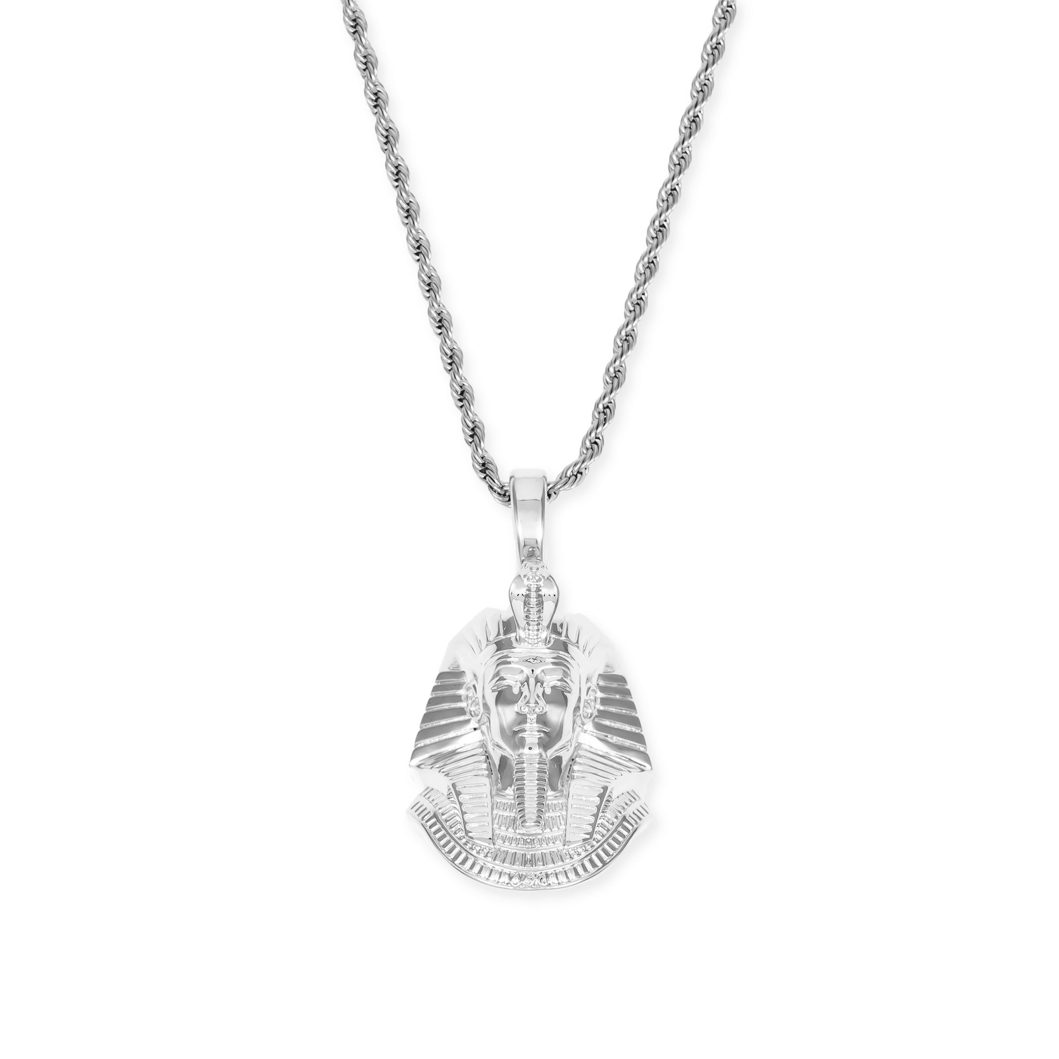 Pharaoh Head V2 Necklace Pendant & Rope Chain Pharaoh Head V2 Necklace Pendant & Rope Chain