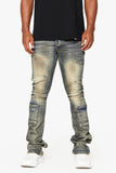 "POCROS" STACKED FLARE JEAN LT VINTAGE WASH "POCROS" STACKED FLARE JEAN LT VINTAGE WASH