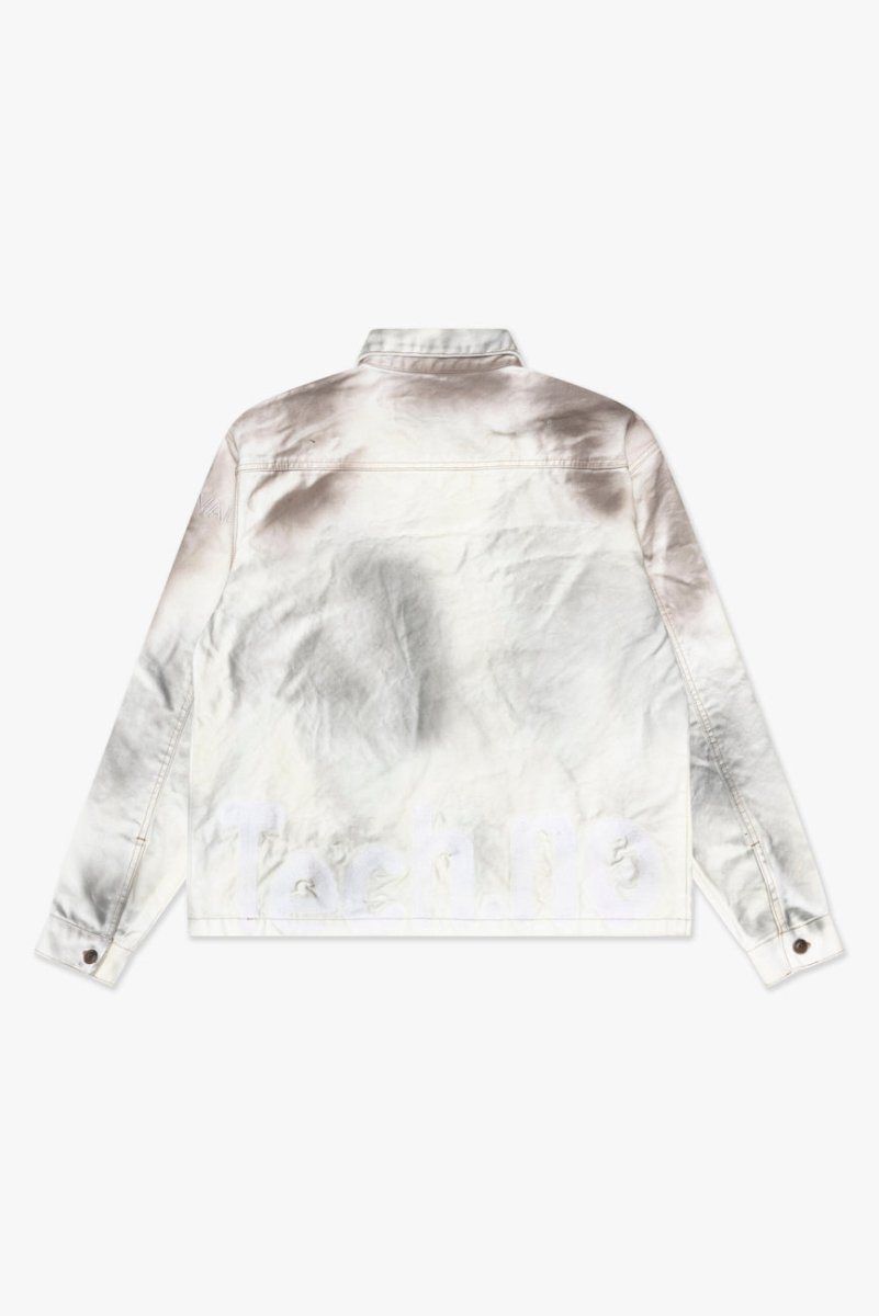 "POKTEK" BUTTON DOWN DIRTY WHITE "POKTEK" BUTTON DOWN DIRTY WHITE