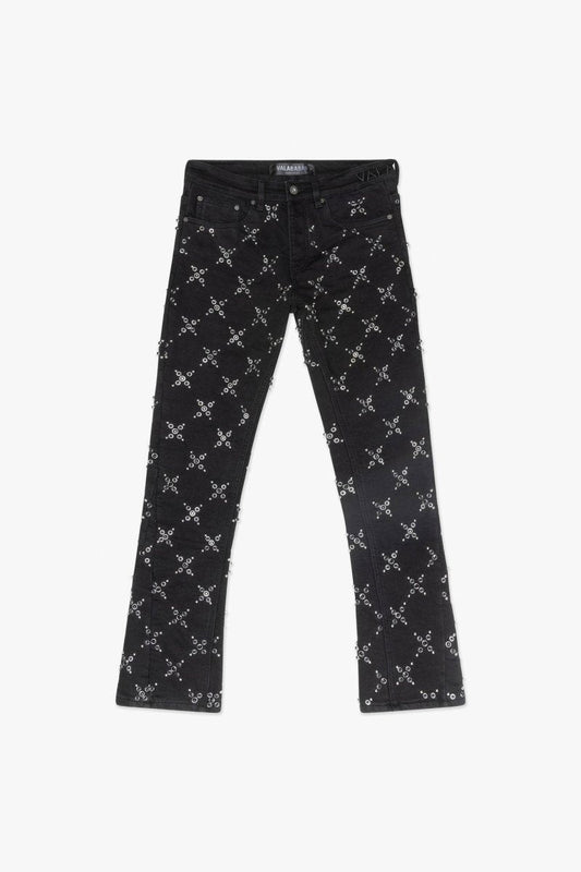 Pop Stacked Jean Black Washed