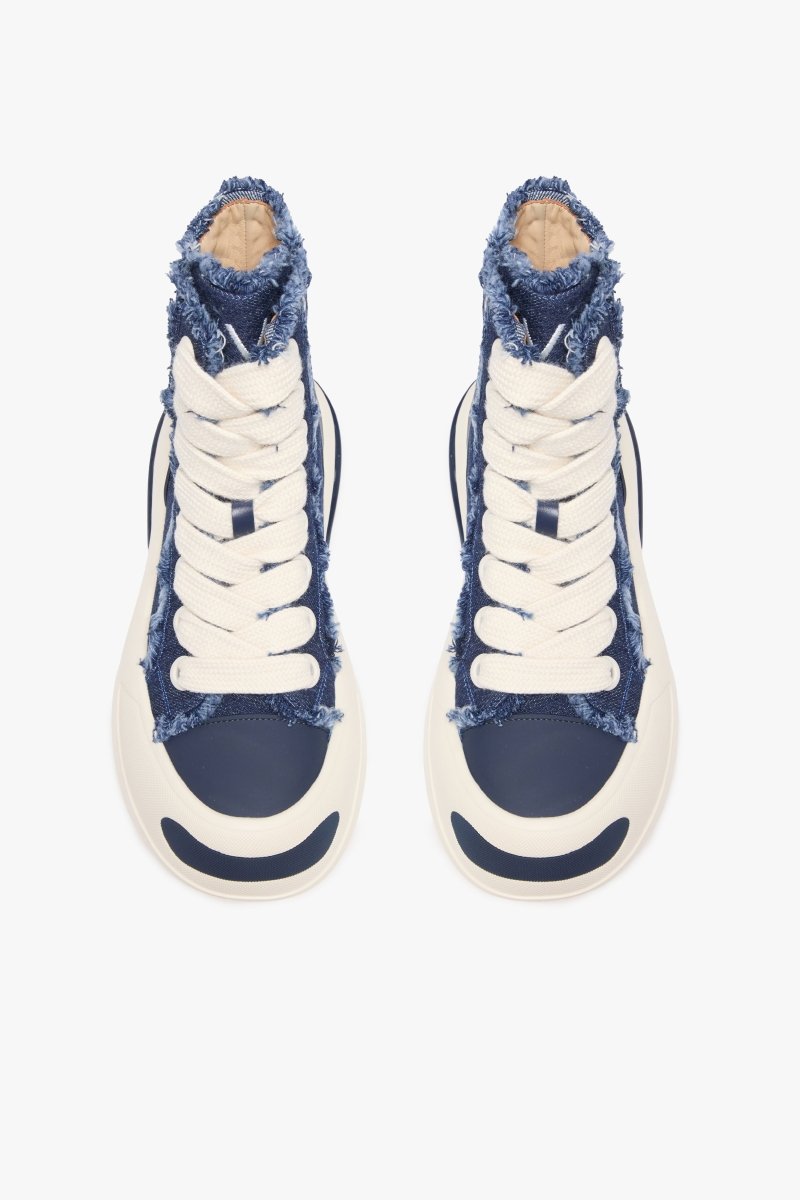 "PURPOSE" DENIM BLUE HIGH TOPS DENIM BLUE "PURPOSE" DENIM BLUE HIGH TOPS DENIM BLUE