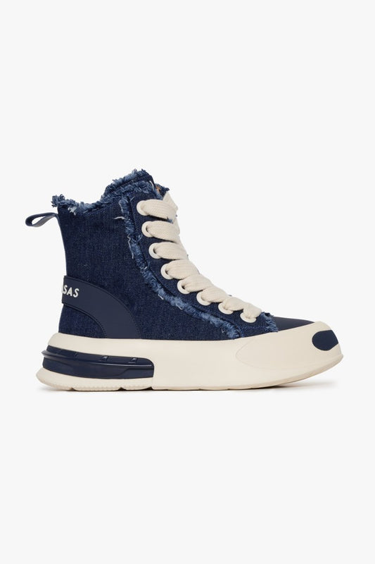 "PURPOSE" DENIM BLUE HIGH TOPS DENIM BLUE