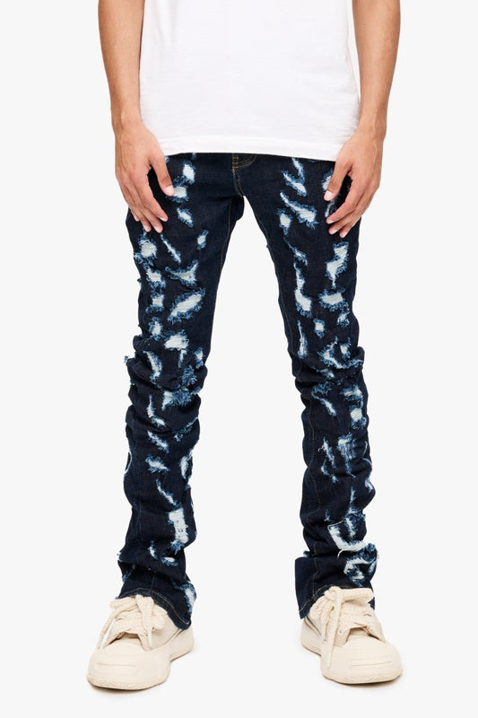 Riptide Stacked Flare Jean Indigo