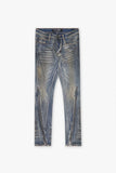 "RUNNER" SKINNY DENIM BLUE DIRTY WASH "RUNNER" SKINNY DENIM BLUE DIRTY WASH