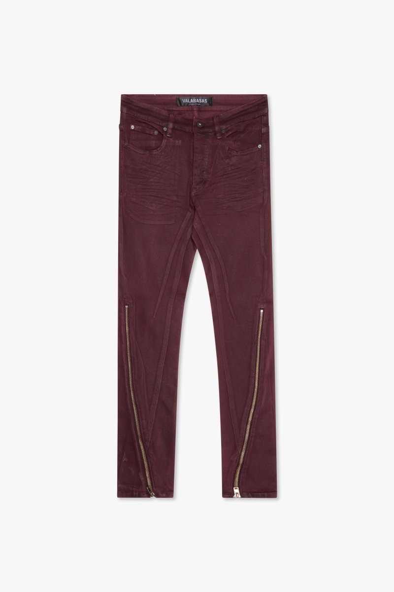 "RUNNER" SKINNY DENIM BURGUNDY "RUNNER" SKINNY DENIM BURGUNDY