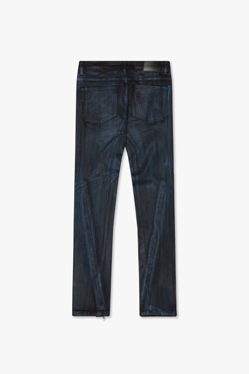 "RUNNER"SKINNY JEAN BLACK BLUE WAXED "RUNNER"SKINNY JEAN BLACK BLUE WAXED