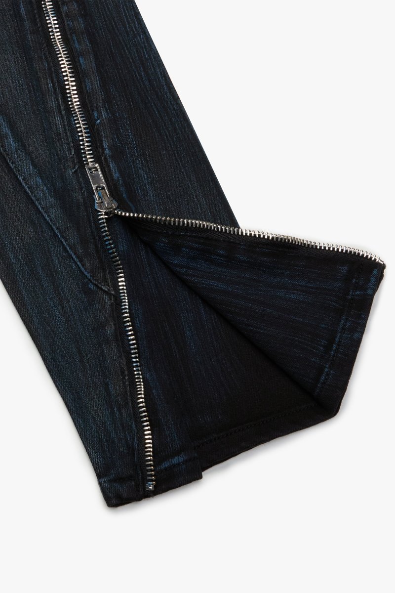 "RUNNER"SKINNY JEAN BLACK BLUE WAXED "RUNNER"SKINNY JEAN BLACK BLUE WAXED