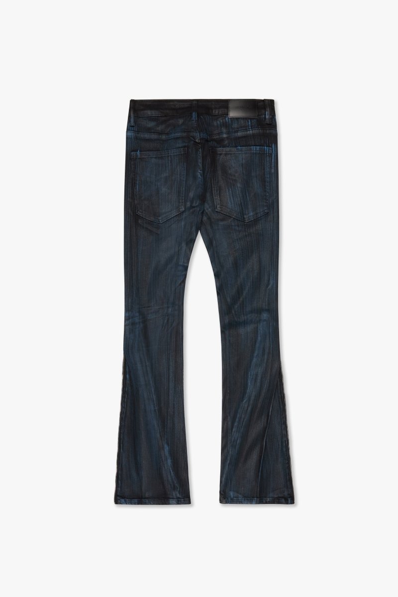 "RUNNER"SKINNY JEAN BLACK BLUE WAXED "RUNNER"SKINNY JEAN BLACK BLUE WAXED