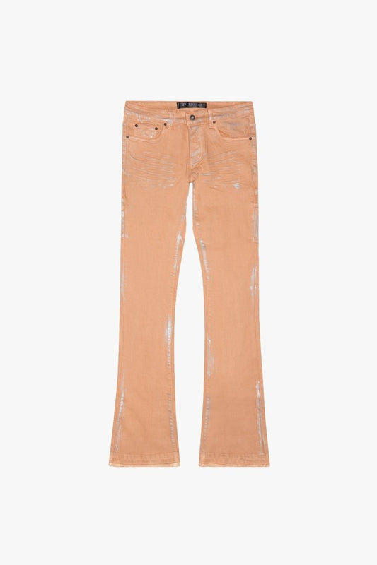 Rust-eze Stacked Flare Jean Rusty Metal