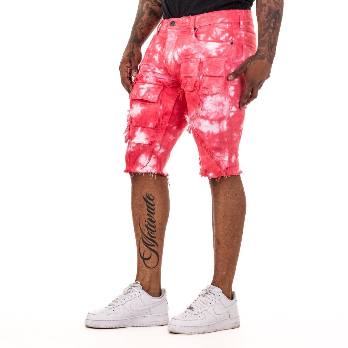 "SANTORINI" DENIM SHORTS ROSSO "SANTORINI" DENIM SHORTS ROSSO