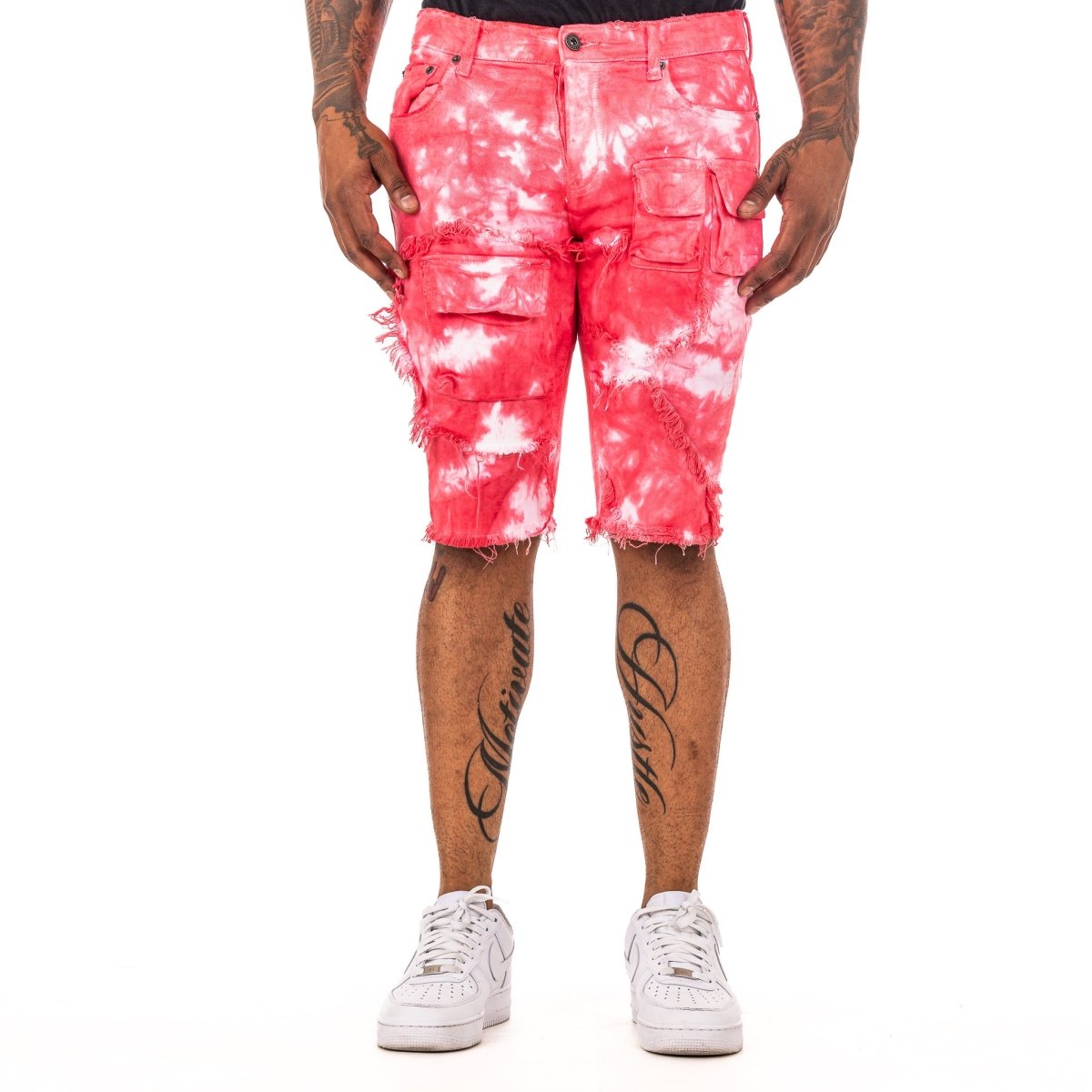 "SANTORINI" DENIM SHORTS ROSSO "SANTORINI" DENIM SHORTS ROSSO