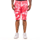 "SANTORINI" DENIM SHORTS ROSSO "SANTORINI" DENIM SHORTS ROSSO