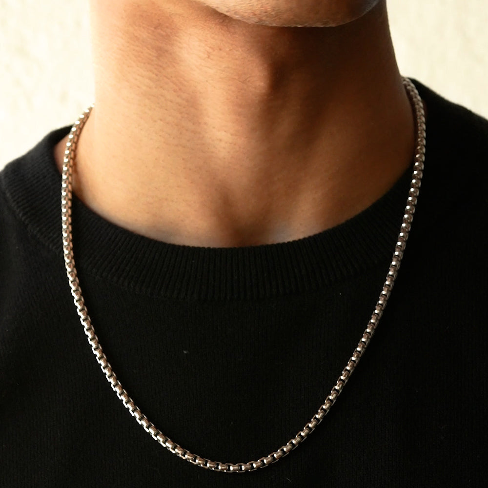 Silver Round Box Chain Silver Round Box Chain