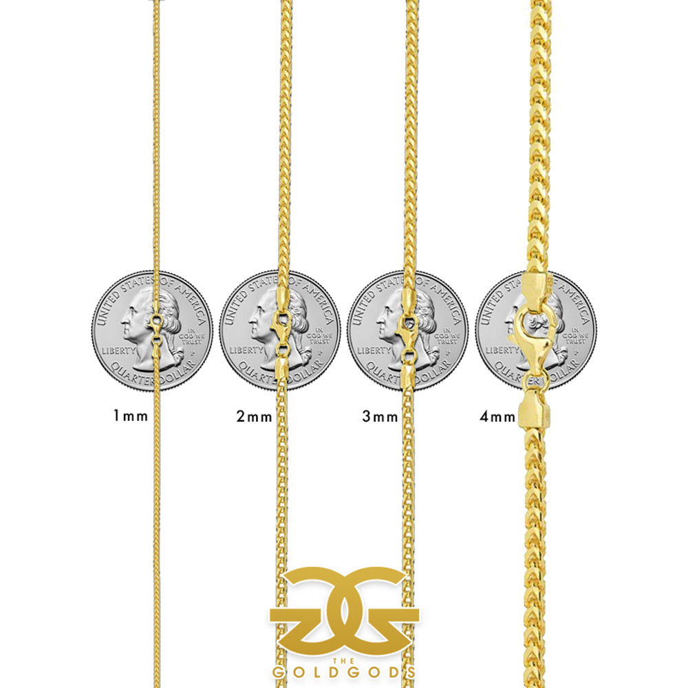 Solid Gold Palm Wheat Franco Bracelet Solid Gold Palm Wheat Franco Bracelet