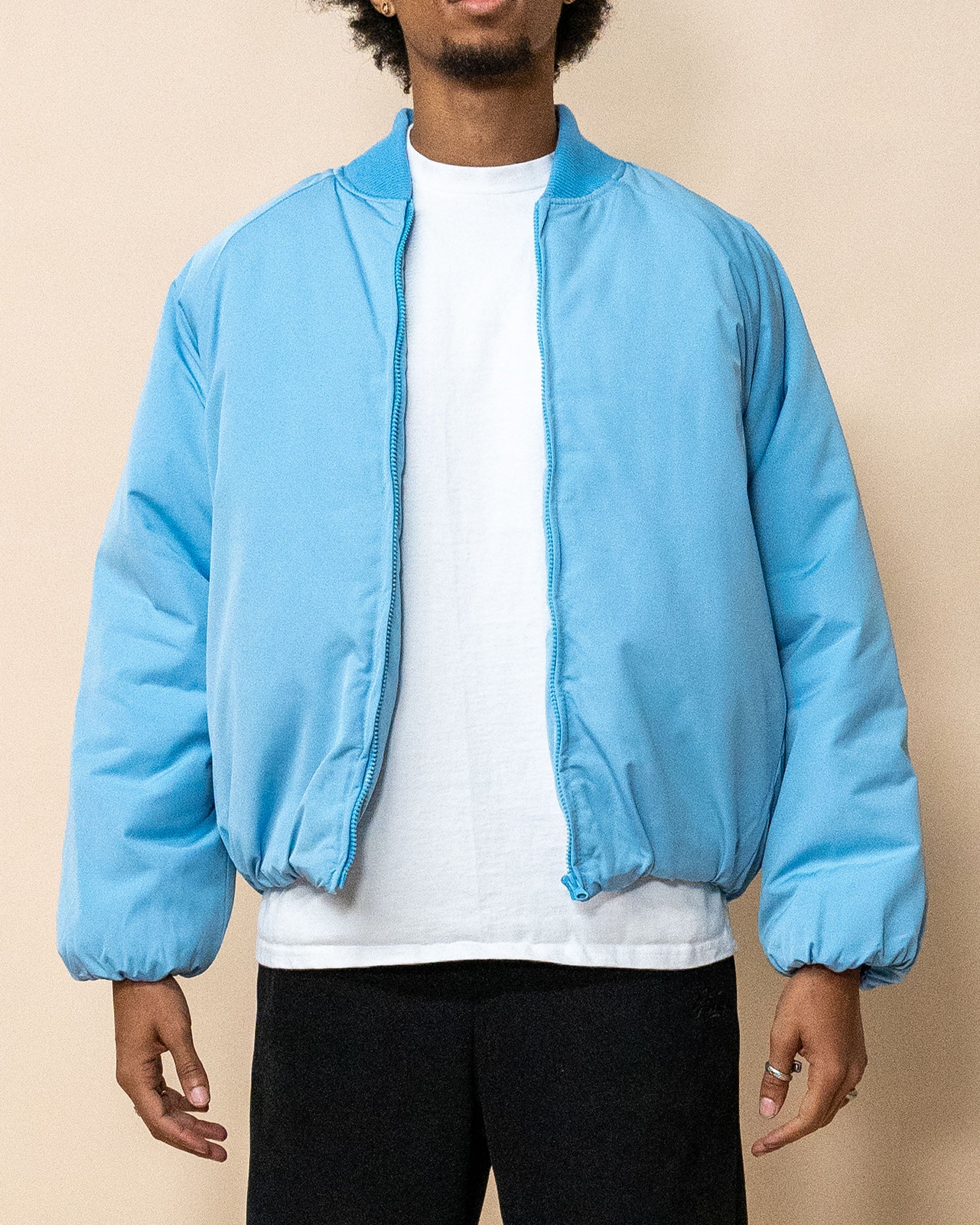 EPTM Capital Cropped Bomber - Sky Blue EPTM Capital Cropped Bomber - Sky Blue