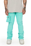 “SMOOTH” STACKED FLARE JEAN ACQUA “SMOOTH” STACKED FLARE JEAN ACQUA