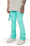 “SMOOTH” STACKED FLARE JEAN ACQUA “SMOOTH” STACKED FLARE JEAN ACQUA