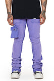 “SMOOTH” STACKED FLARE JEAN PURPLE-BLUE “SMOOTH” STACKED FLARE JEAN PURPLE-BLUE
