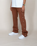 EPTM French Terry Snap Flared Pants - Brown EPTM French Terry Snap Flared Pants - Brown