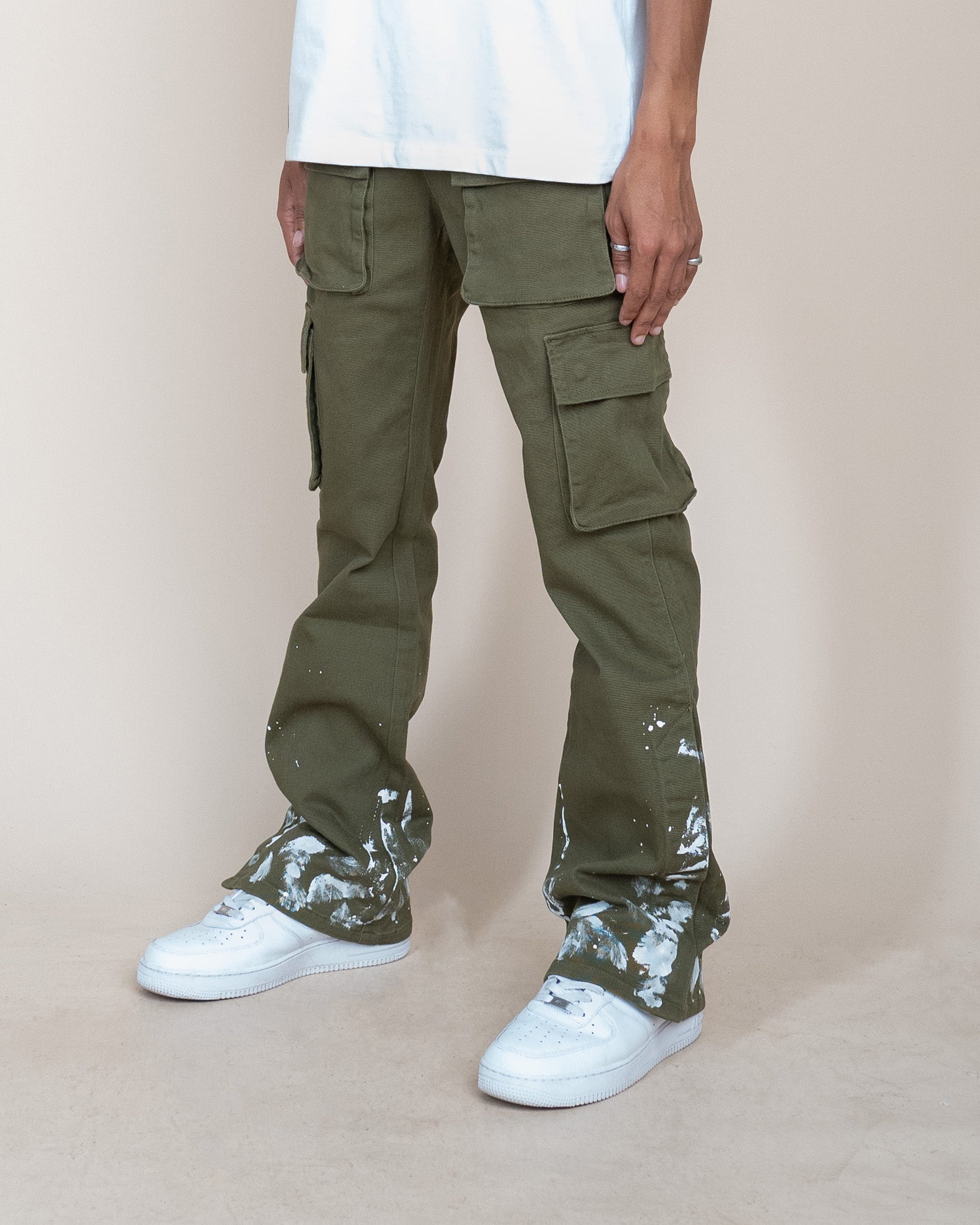 EPTM Snap Cargo Denim - Olive EPTM Snap Cargo Denim - Olive