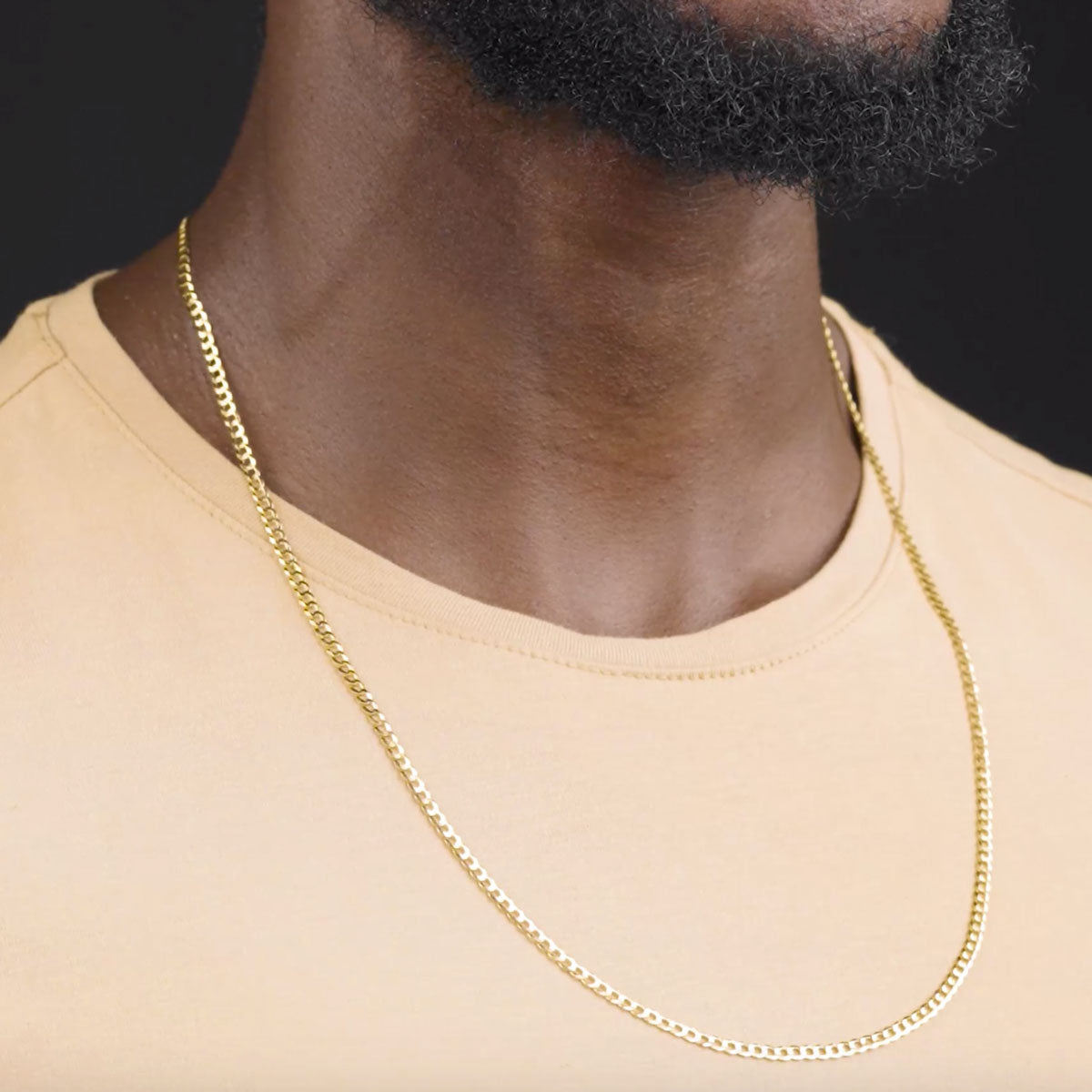 Solid Gold Curb Cuban Link Chain Solid Gold Curb Cuban Link Chain