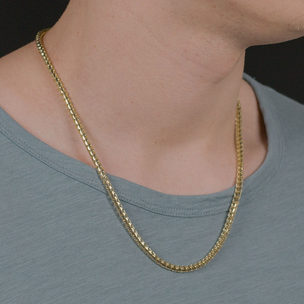 Solid Gold Curved Franco Chain Solid Gold Curved Franco Chain