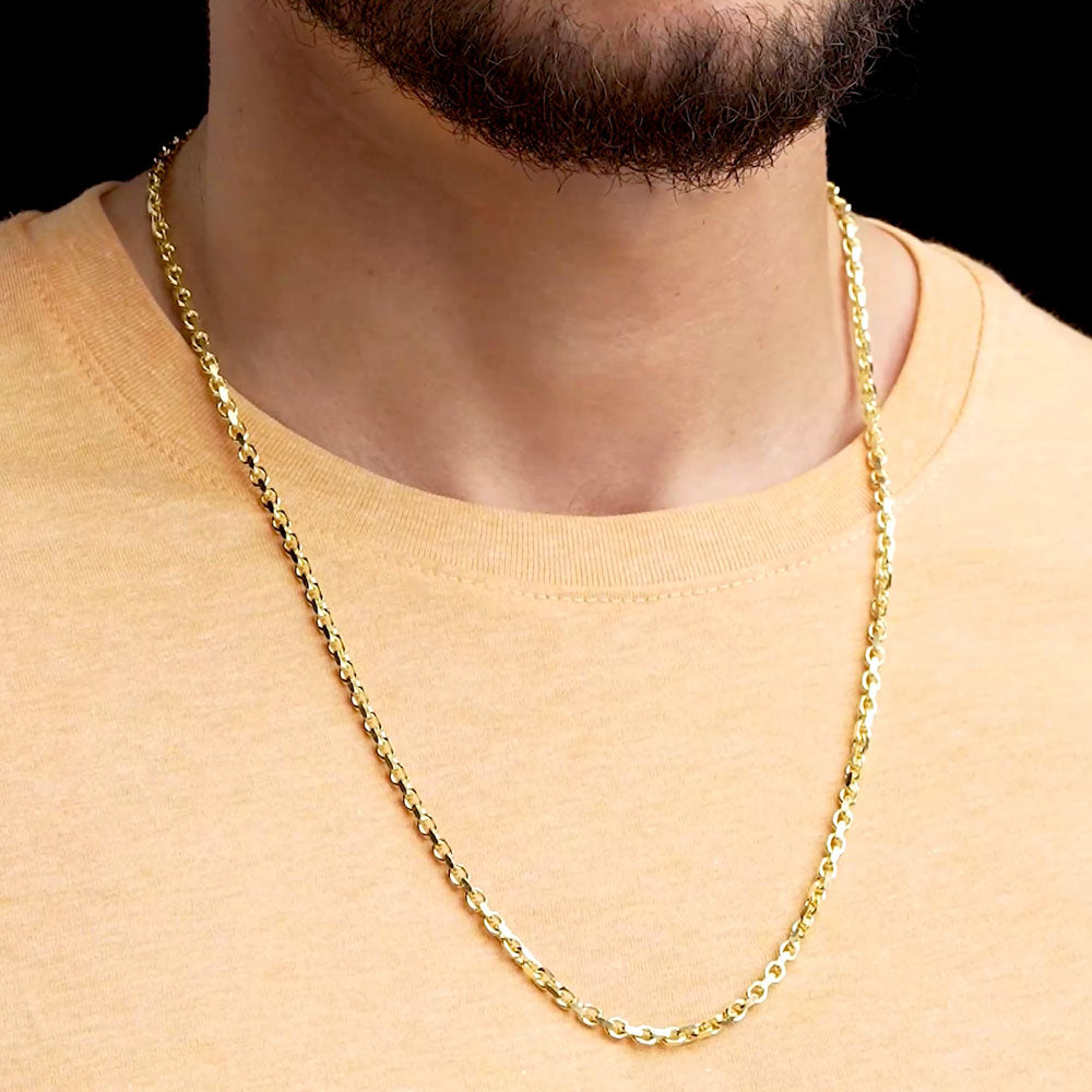 Solid Gold Cable Chain Solid Gold Cable Chain