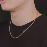 Solid Gold Palm Wheat Franco Chain Hollow Solid Gold Palm Wheat Franco Chain Hollow