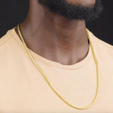 Solid Gold Palm Wheat Franco Chain Hollow Solid Gold Palm Wheat Franco Chain Hollow