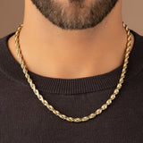 Solid Gold Rope Chain 6mm Solid Gold Rope Chain 6mm