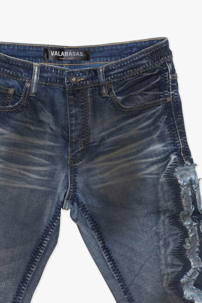 Spectral Stacked Flare Dirty Blue Wash Spectral Stacked Flare Dirty Blue Wash