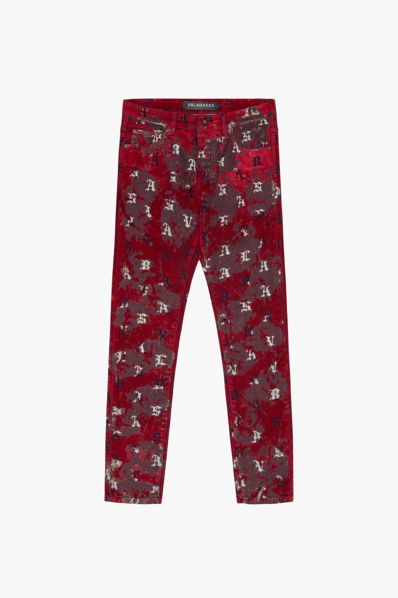 "SPROUT" SKINNY JEAN RED SUEDE "SPROUT" SKINNY JEAN RED SUEDE