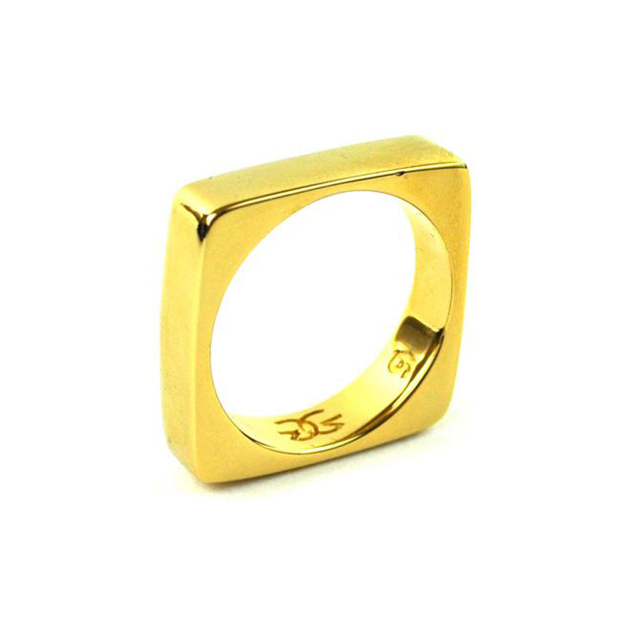 Gold Square Ring Gold Square Ring