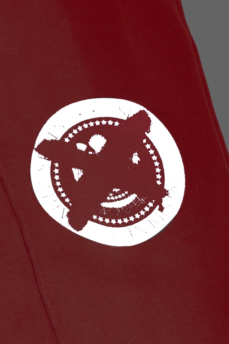 "STAMP" STRAIGHT PANT RED FRENCH TERRY "STAMP" STRAIGHT PANT RED FRENCH TERRY